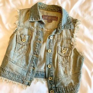 Denim vest jacket
